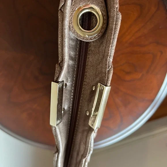 Jimmy Choo Woven Suede Clutch - Picture 6 of 11